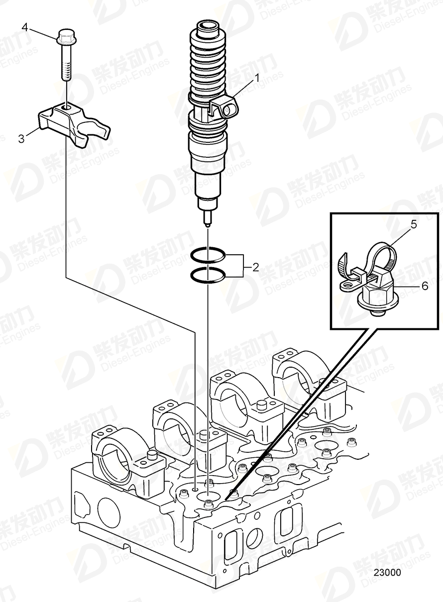 VOLVO Unit injector 3801438 Drawing